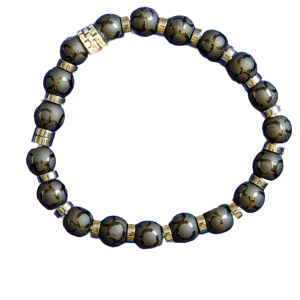 Onix ve Hematit Doğal Taş Bileklik