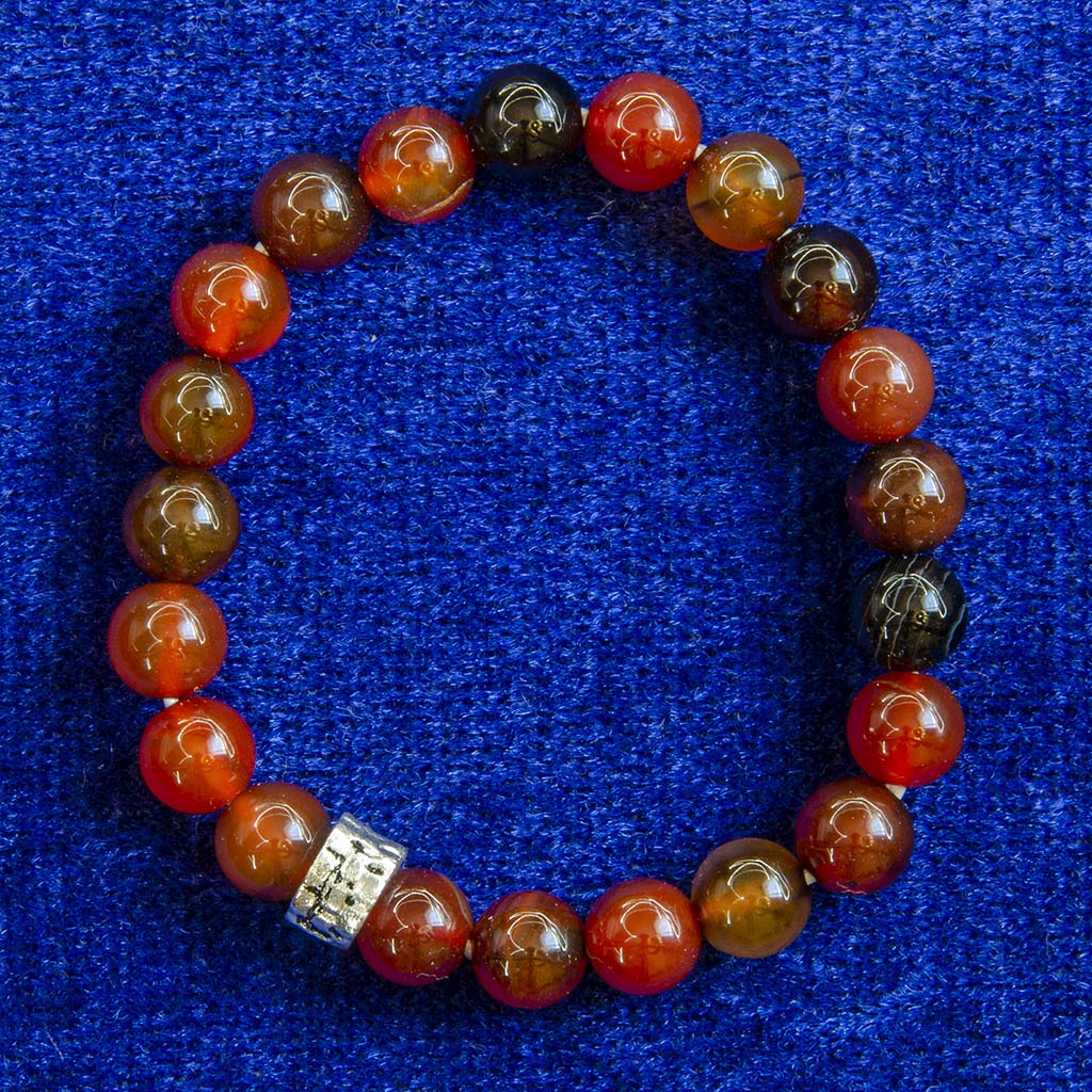 Akik Taşlı Doğal Taş Bileklik (Düz Model) - Görsel 2