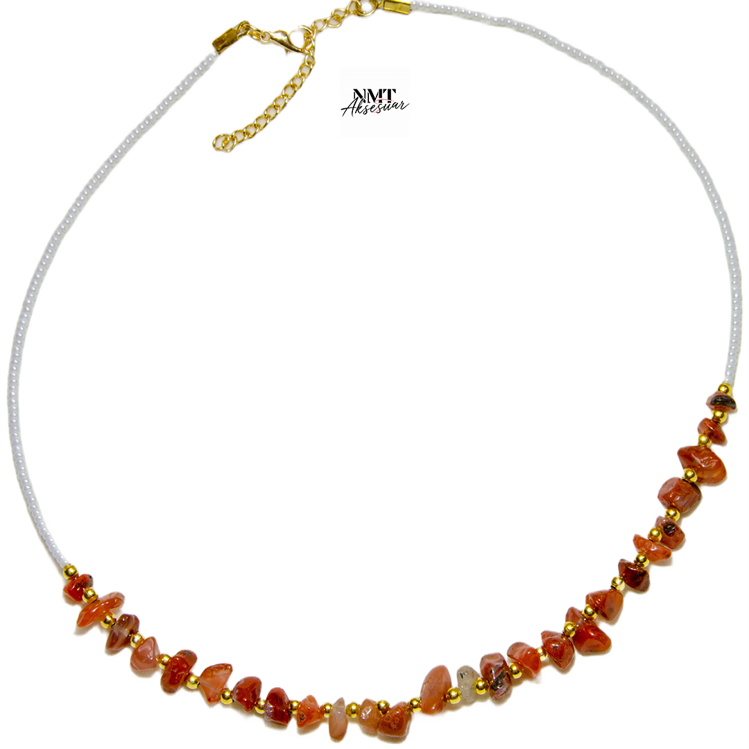 Akik Doğal Taş Kolye