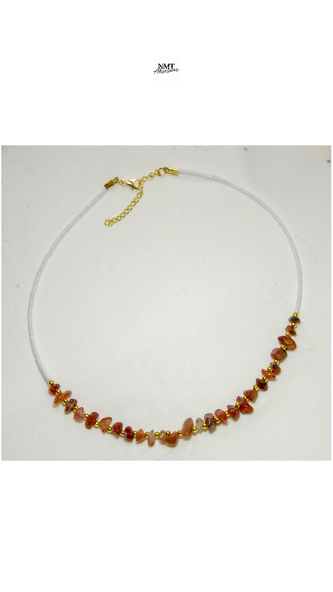 Akik Doğal Taş Kolye - Görsel 2